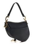 Grained Calfskin Saddle Bag Black
