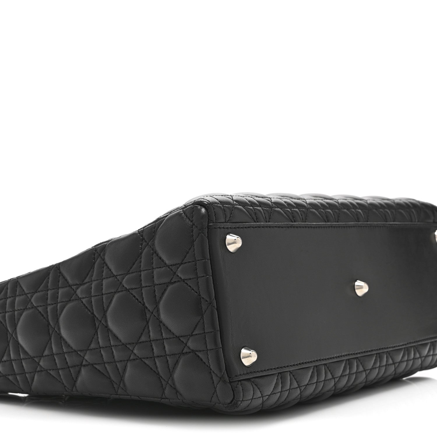 Lambskin Cannage Large Lady D1OR Black
