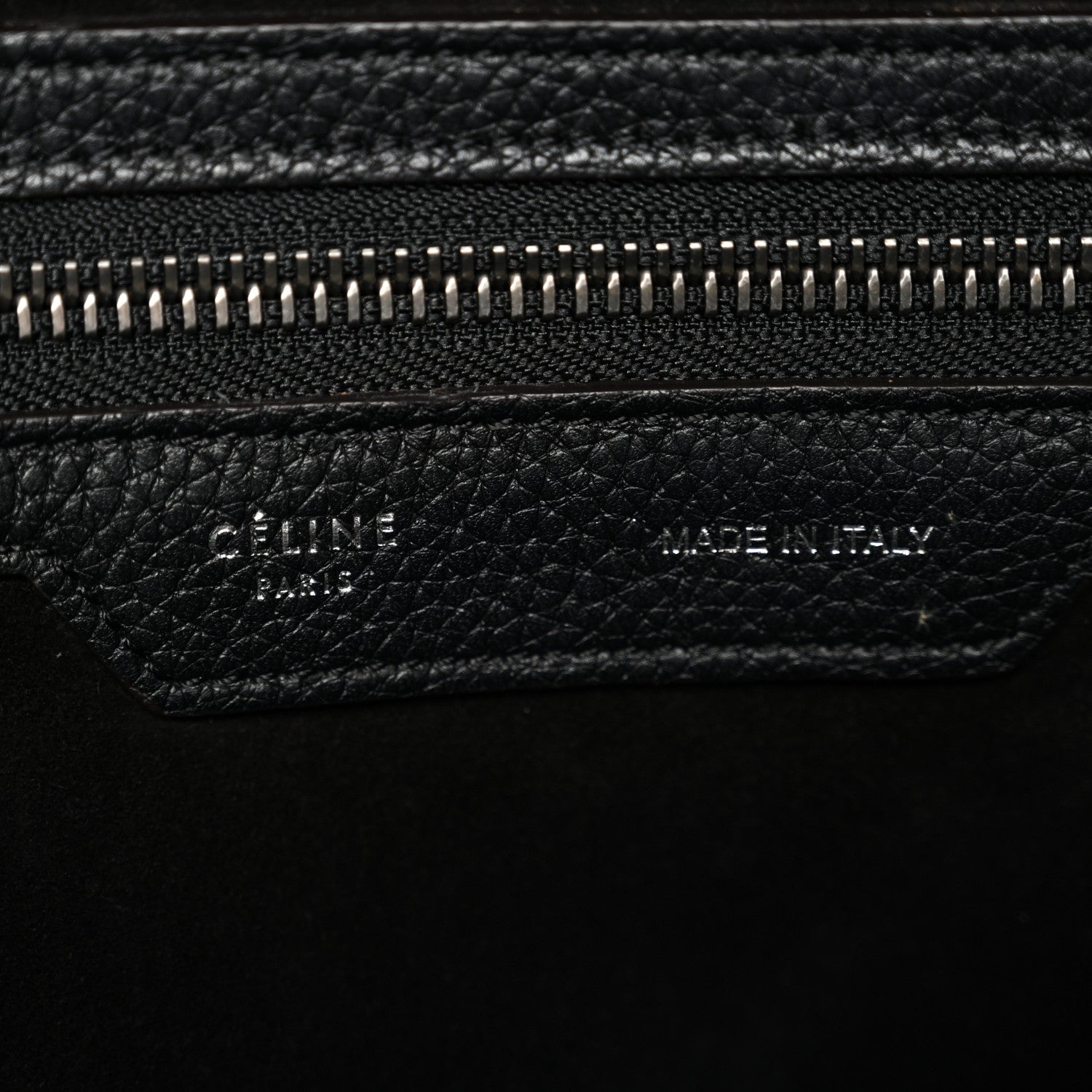 Drummed Calfskin Mini Luggage Black