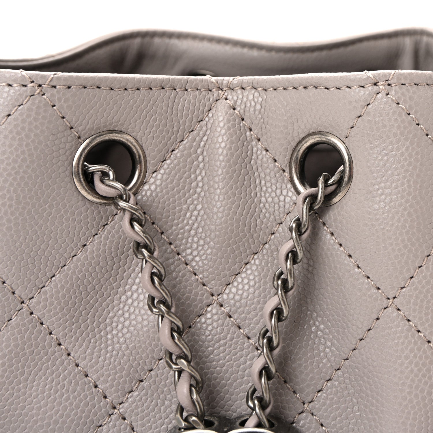Caviar Quilted Mini CHNL 25 Handbag Dark Grey