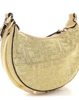 Crystal Vitello Laminato Suede FF Nano FNDIgraphy Hobo Charm Platino