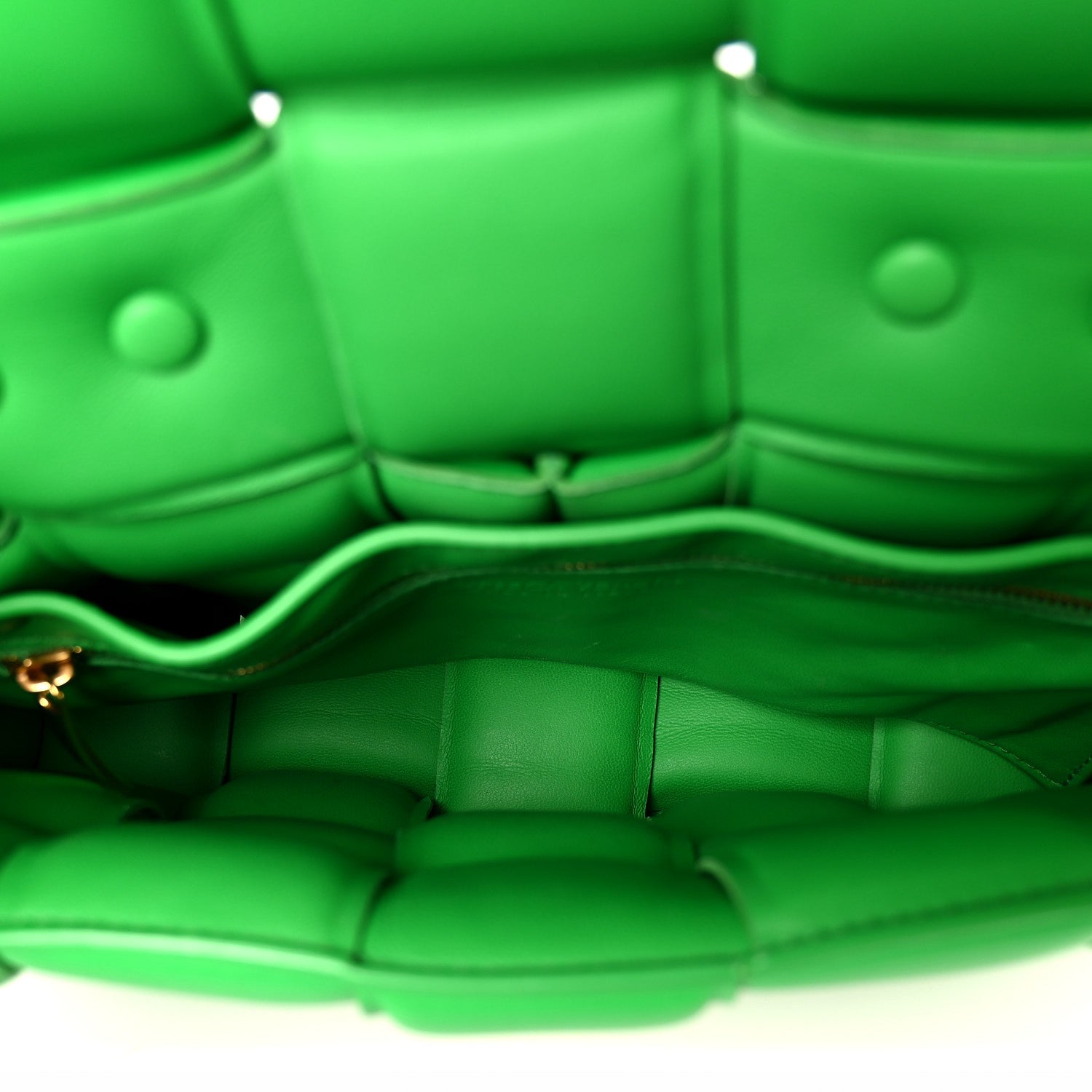 Lambskin Maxi Intreccio Padded Chain Cassette Crossbody Bag Racing Green