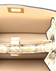 Snakeskin Shiny Nappa Petite Peekaboo I SEE U Satchel Daisy Roccia Camelia