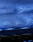 Metallic Calfskin Y Quilted Monogram Toy Loulou Crossbody Bag Blue Royal