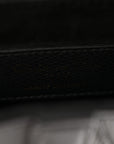Grained Calfskin Mini Saddle Bag Black