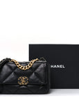 Lambskin Quilted Medium CHNL 19 Flap Black