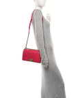Lambskin Quilted Medium Boy Flap Fuchsia