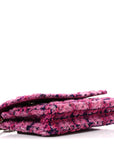 Tweed Quilted Wallet On Chain WOC Fuchsia Purple