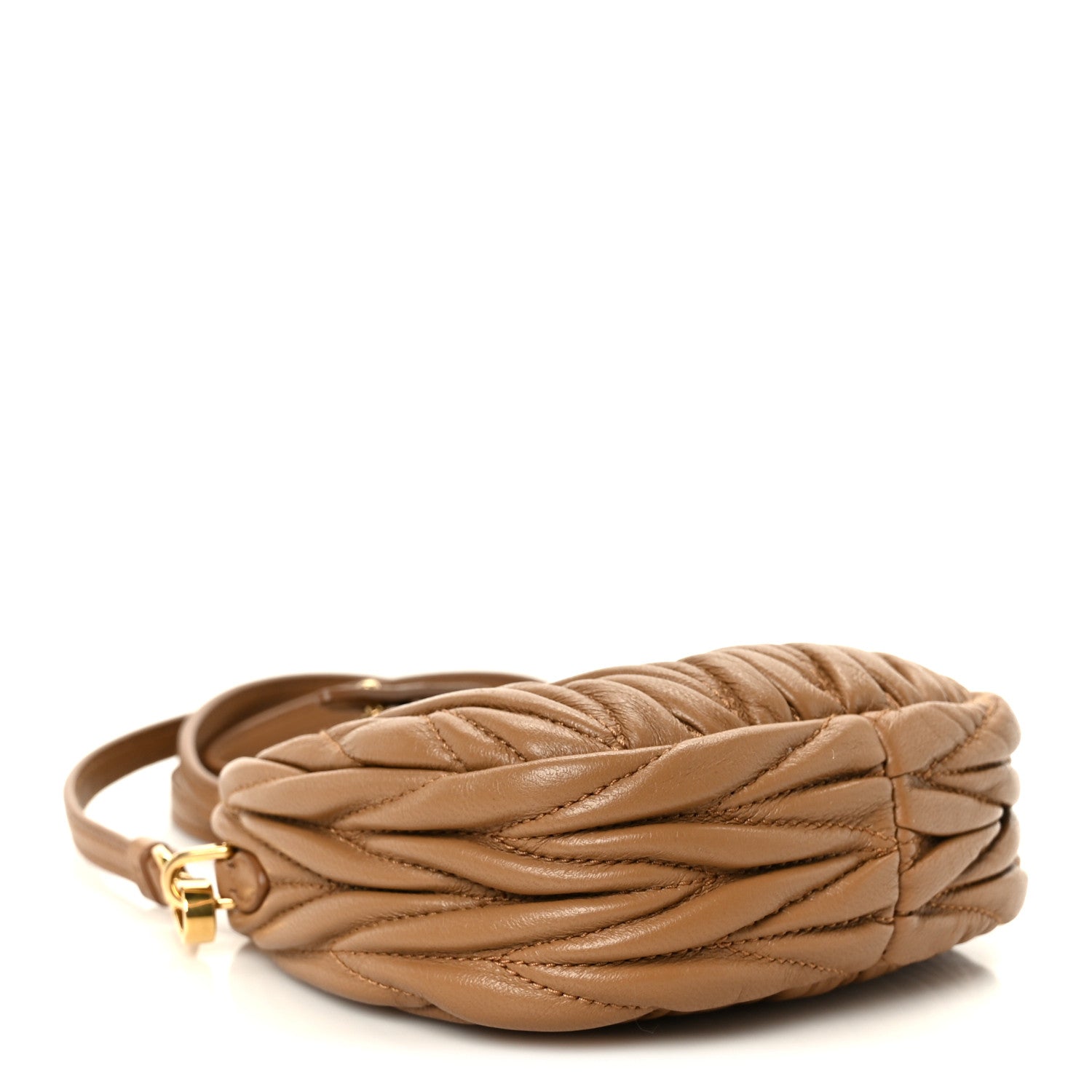 Nappa Matelasse Micro Wander Hobo Caramel