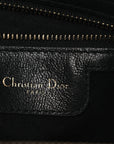 Goatskin Double Saddle Pouch Black