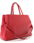 Vitello Elite Flamingo Regular 2Jours Tote Rosso Fiamma