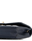 Lambskin Quilted Hold The Line Wallet On Chain WOC Dark Blue