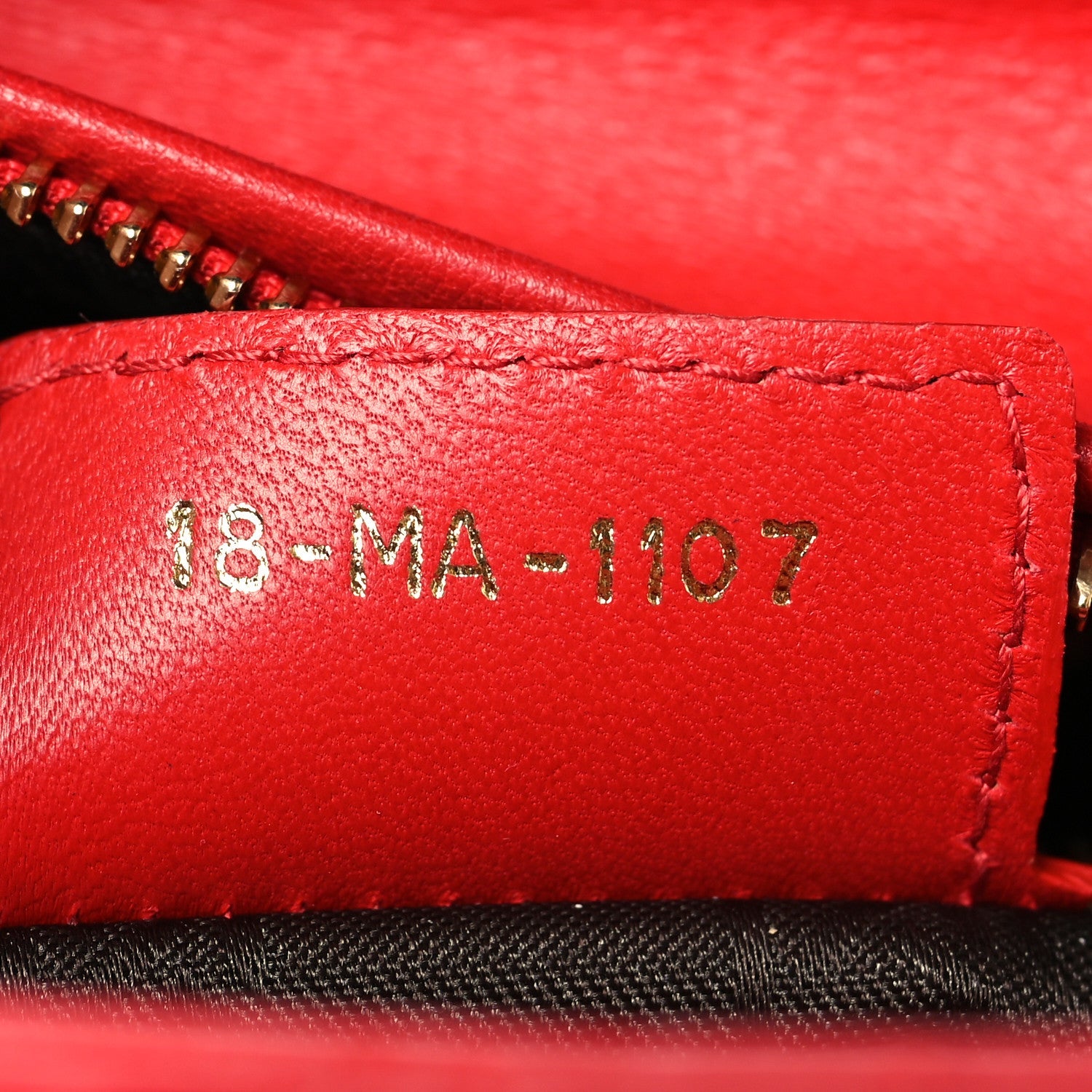Lambskin Cannage Medium Lady D1OR Red