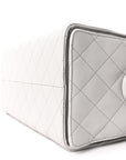 Caviar Quilted Medium CHNL 25 Handbag Light Gray