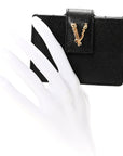Saffiano Virtus Accordion Wallet Black