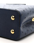 Ostrich Capucines Mini Indigo