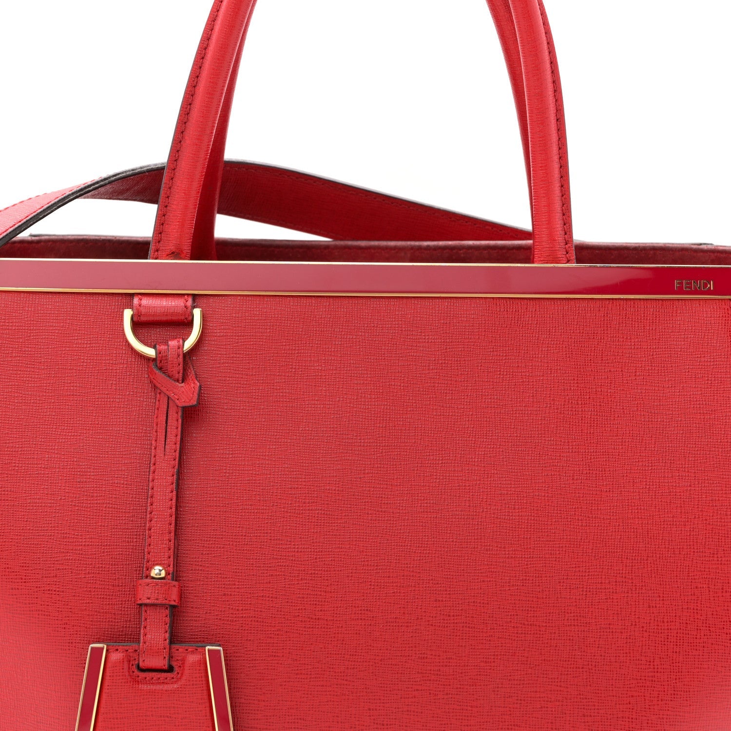 Vitello Elite Flamingo Regular 2Jours Tote Rosso Fiamma