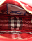 Nylon Horseshoe Crossbody Bag Crayon Red