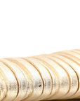 Metallic Nappa Plisse Long Clutch Gold