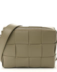 Lambskin Maxi Intrecciato Cassette Camera Bag Travertine