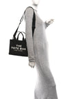 Cotton Canvas Small The Traveler Tote Bag Black