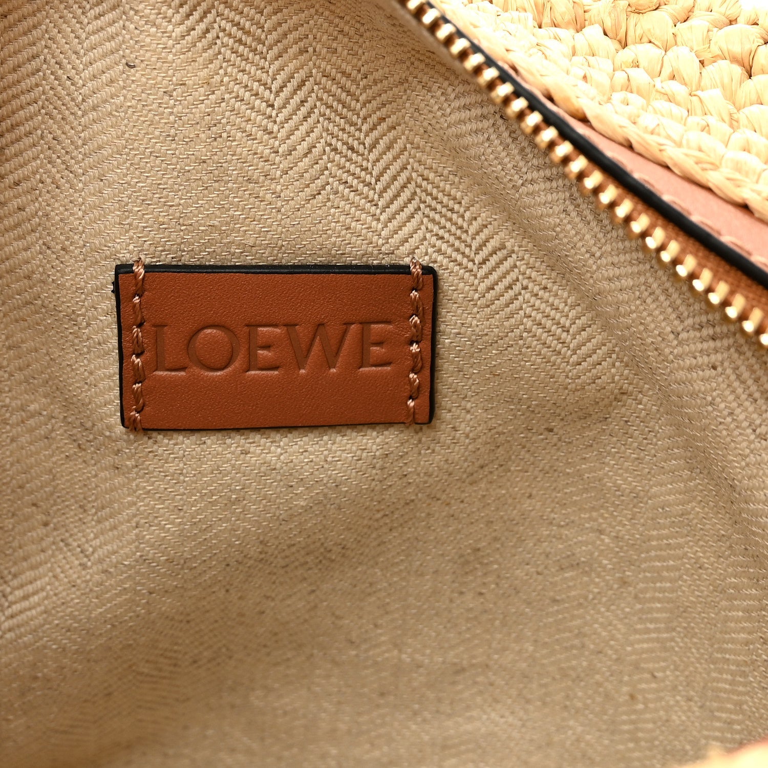 Calfskin Raffia Paulas Ibiza Pochette Bag Natural Tan