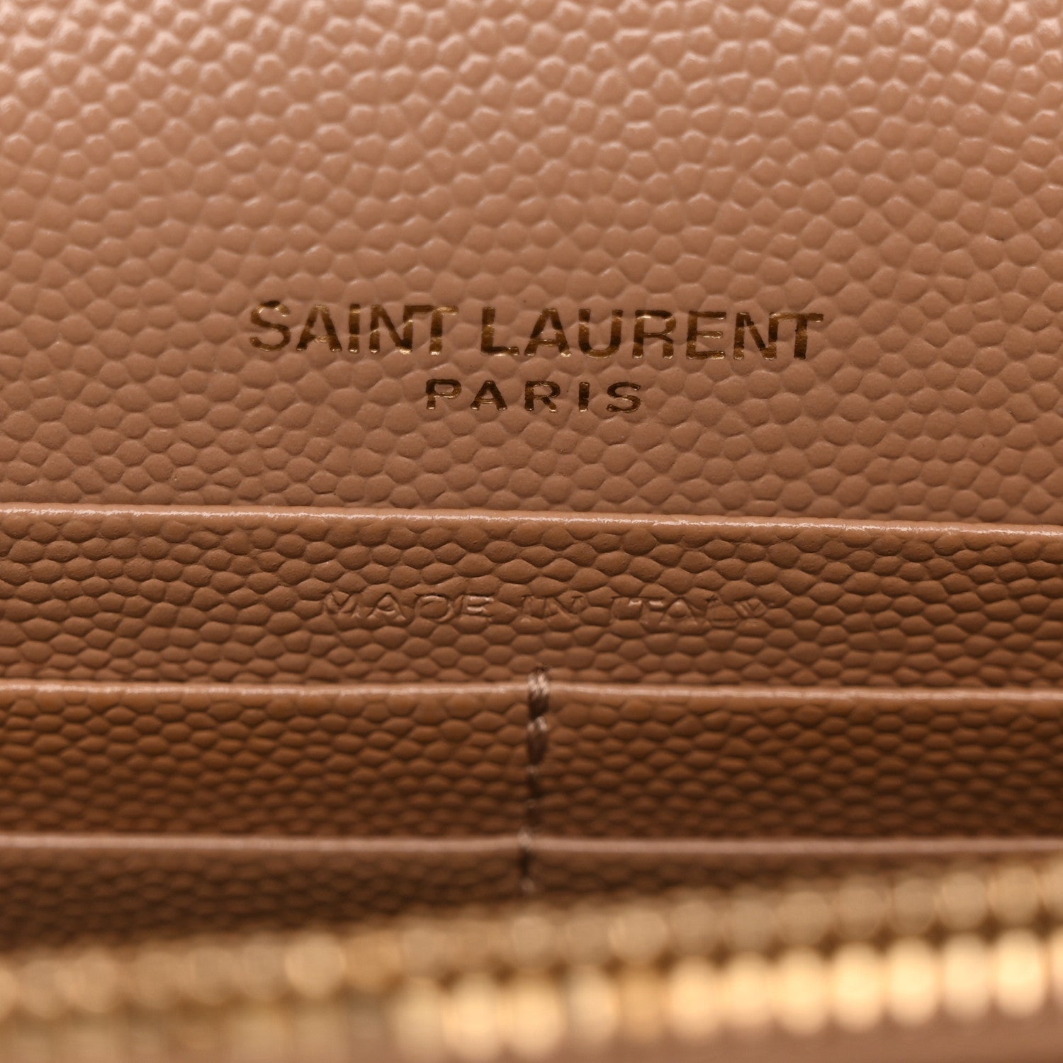 Grain De Poudre Matelasse Chevron Monogram Envelope Chain Wallet Cork