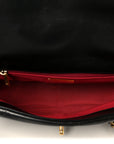 Goatskin Quilted Large CHNL 19 Flap Black