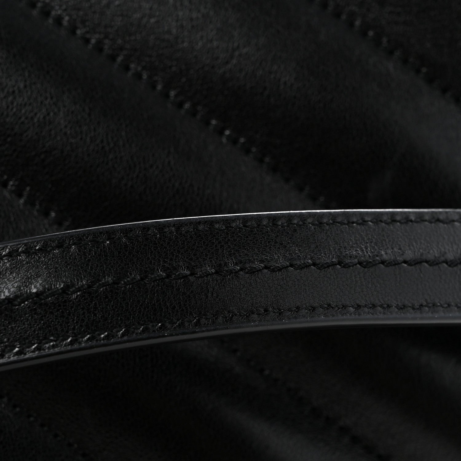 Lambskin Quilted Monogram Large Loulou Black