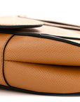 Grained Calfskin Saddle Bag Camello