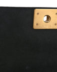 Lambskin Quilted Medium Boy Flap Black