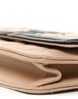 Caviar Quilted CC Filigree Wallet On Chain WOC Beige Black