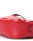 Calfskin Matelasse Mini GG Marmont Chain Shoulder Bag Hibiscus Red