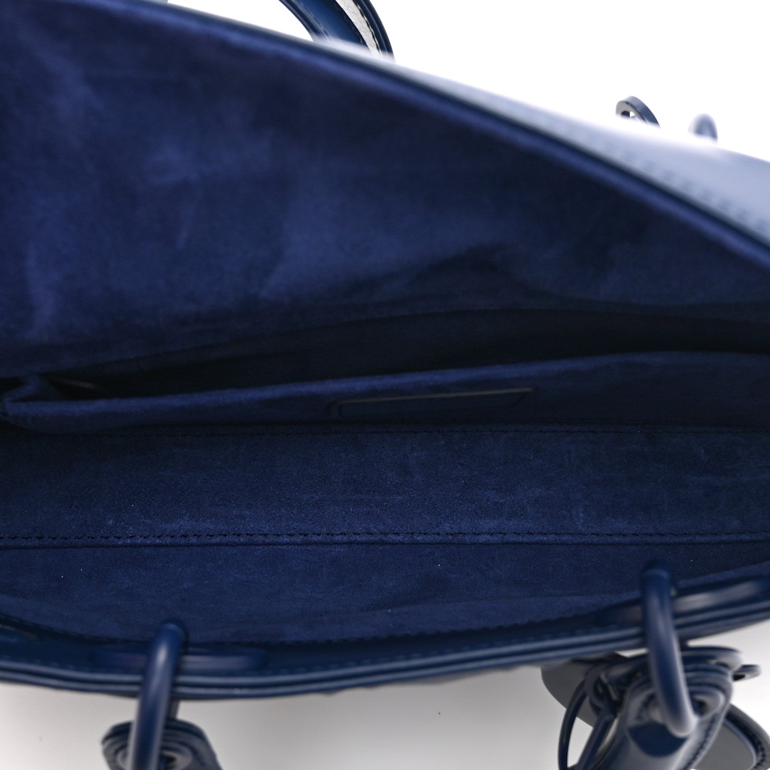 Calfskin Cannage Diamond Medium Lady D-Joy Navy Blue
