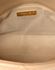 Lambskin Quilted Large CHNL 19 Flap Beige