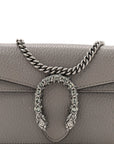 Dollar Calfskin Crystal Super Mini Dionysus Shoulder Bag Dusty Grey Black Diamond