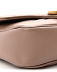 Calfskin Matelasse Super Mini GG Marmont Shoulder Bag Porcelain Rose