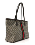 GG Supreme Monogram Medium Ophidia Shopping Tote Brown