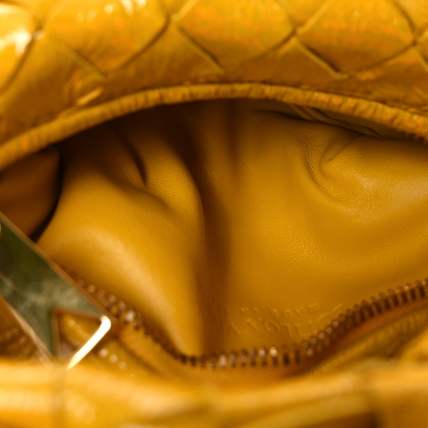 Textured Deerskin Intrecciato Candy Jodie Yellow