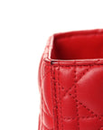 Lambskin Cannage Medium Lady D1OR Red