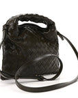 Calfskin Intrecciato Mini Hop Khaki