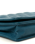 Caviar Quilted Boy Wallet On Chain WOC Blue