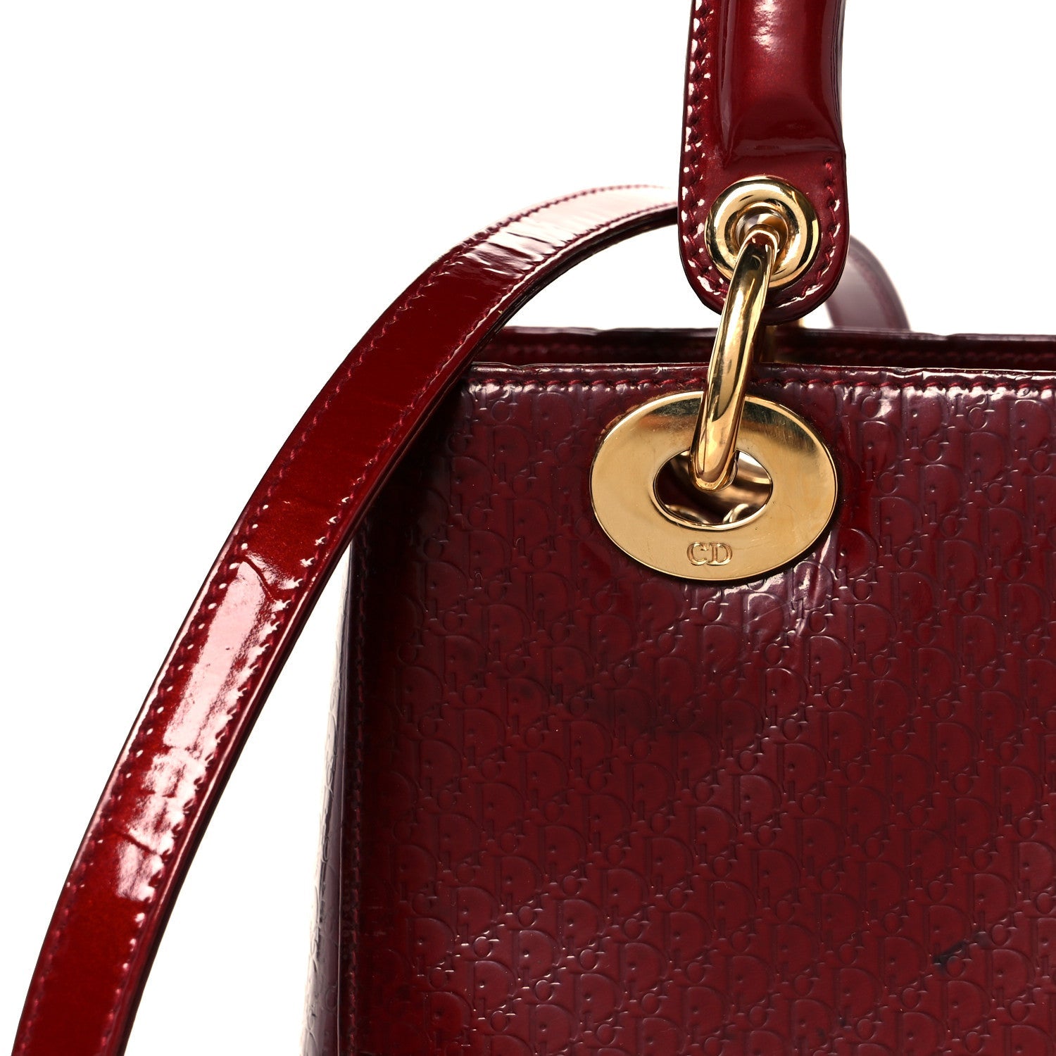 Patent D1ORissimo Medium Lady D1OR Burgundy Red