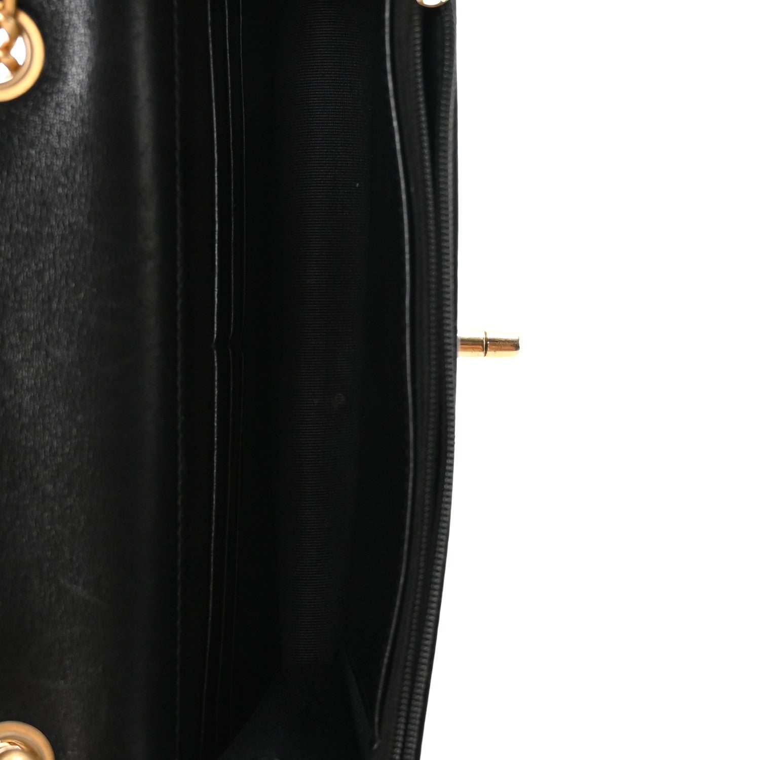 Lambskin Quilted Pillow Crush Wallet On Chain WOC Black