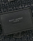 Raffia Monogram Le 5 A 7 Medium Tote Black