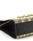 GG Supreme Monogram Bees Small Padlock Shoulder Bag Black
