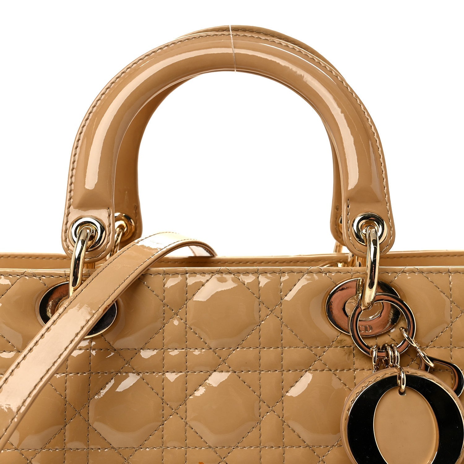 Patent Cannage Large Lady D1OR Dark Beige