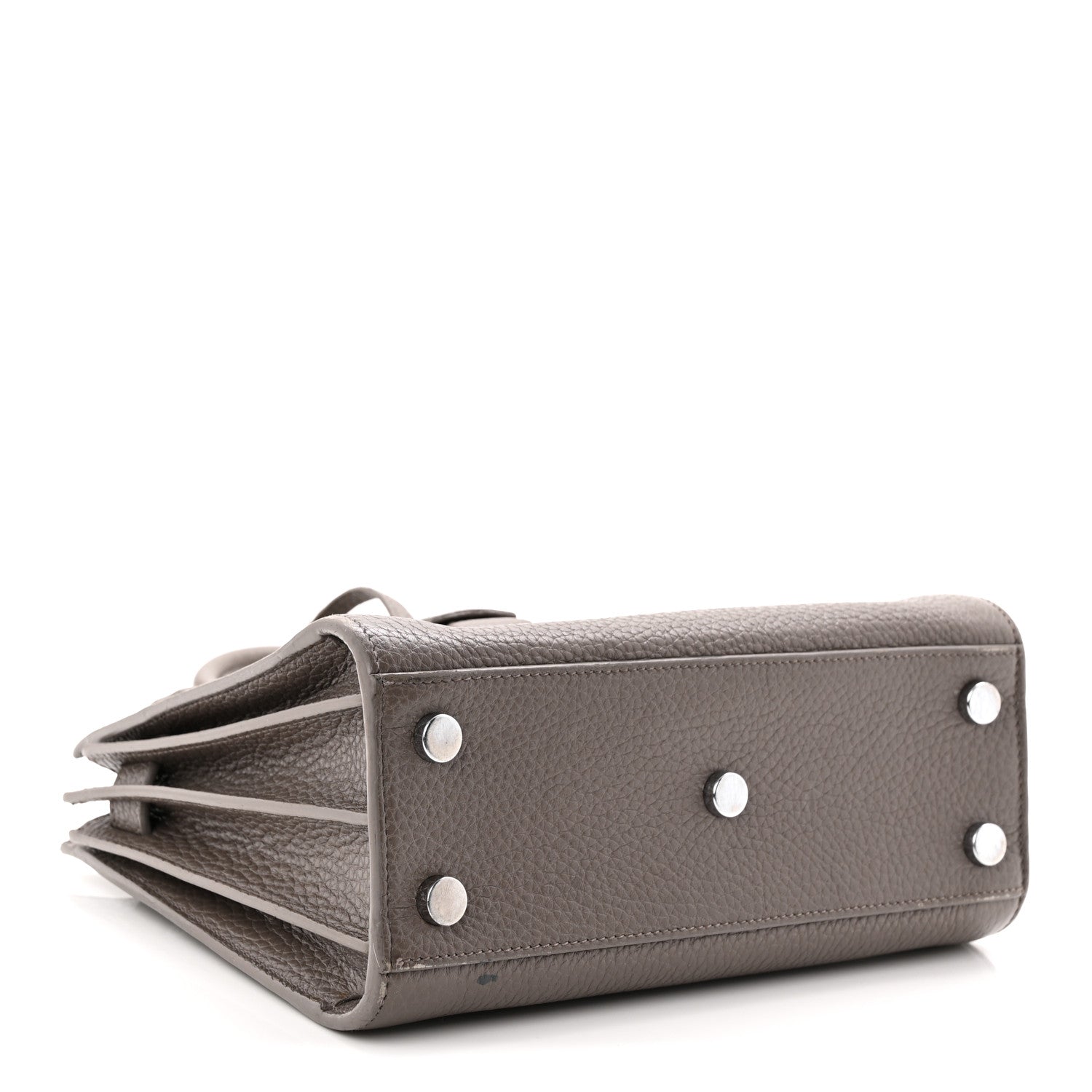 Grained Calfskin Baby Sac De Jour Fog