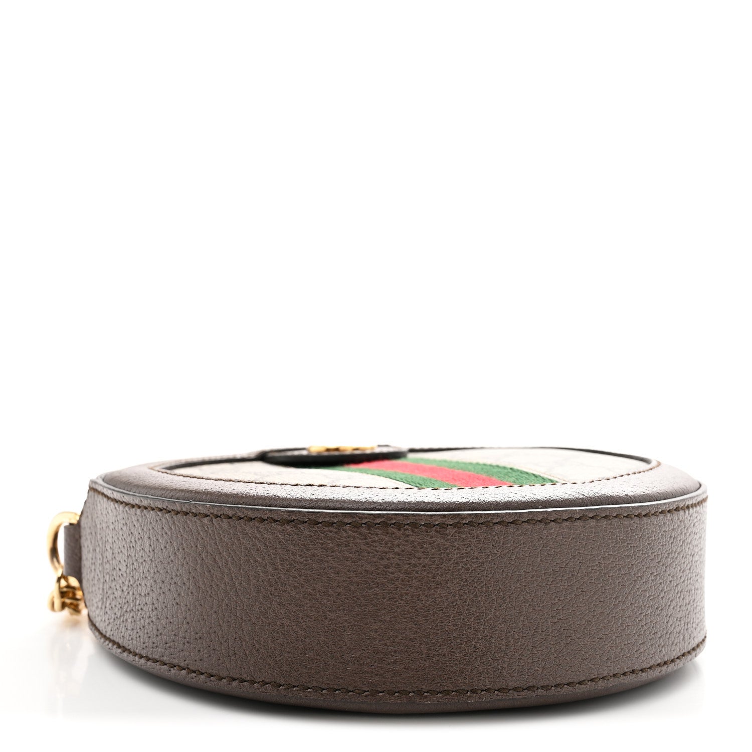 GG Supreme Monogram Web Mini Ophidia Round Shoulder Bag Brown