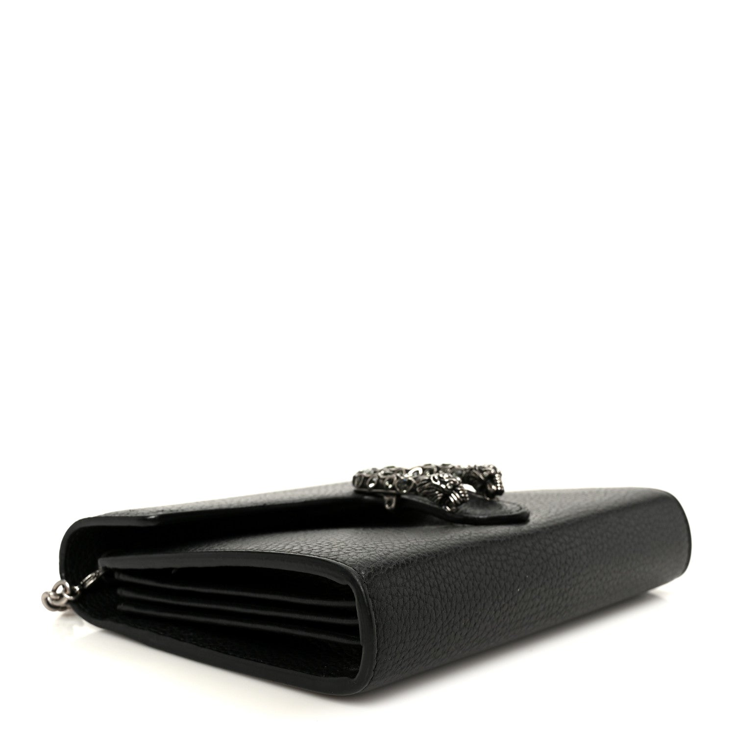 Calfskin Mini Dionysus Chain Wallet Black